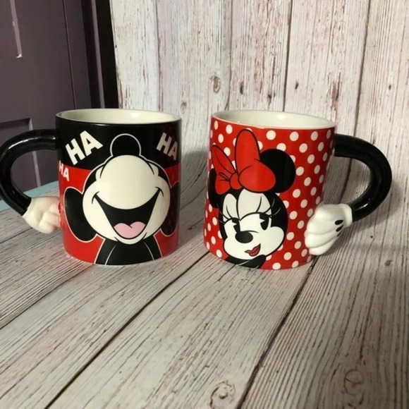 NWT Disney Mickey and Minnie Mouse mug set - Picture 1 of 7